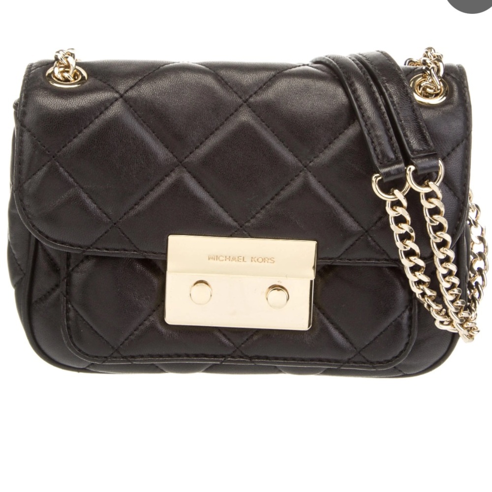 Michael Kors Black Quilted Shoulder Bag